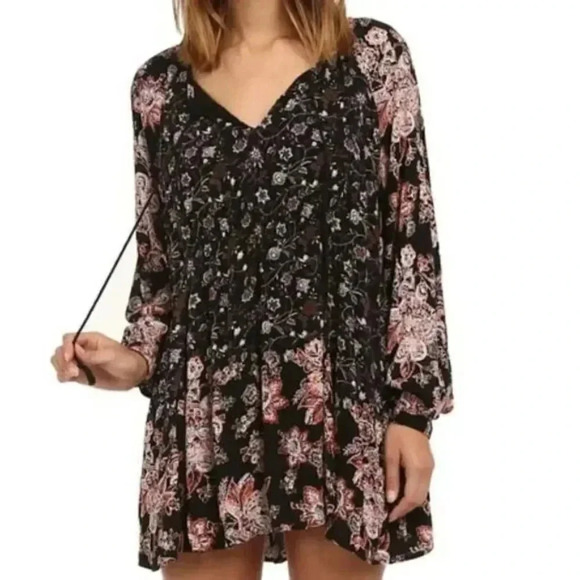 Free People Lucky Loosey Mini Dress - Picture 1 of 8